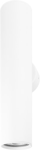 Pragmalux wandarmatuur Pareto 54 Rond up/down Ø54x254mm wit RAL9003 - incl. GU10 fitting