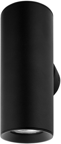 Pragmalux wandarmatuur Pareto 66 Rond up/down Ø66x180mm zwart RAL9004 - incl. GU10 fitting
