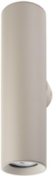 Pragmalux wandarmatuur Pareto 66 Rond up/down Ø66x254mm khaki RAL1019 - incl. GU10 fitting