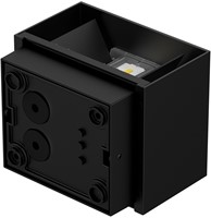 Pragmalux LED Wandarmatuur Parono IP65 Up/Down 6W 500lm 2700K instelbare lichtbundel Zwart RAL9005-5