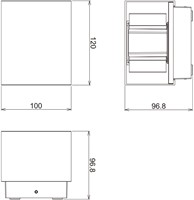 Pragmalux LED Wandarmatuur Parono IP65 Up/Down 6W 580lm 3000K instelbare lichtbundel Zwart RAL9005-6