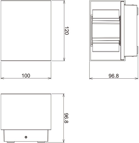 Pragmalux LED Wandarmatuur Parono IP65 Up/Down 6W 500lm 2700K instelbare lichtbundel Zwart RAL9005-6