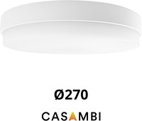 Pragmalux LED Plafonnière / Wandarmatuur Dura-S Wit Ø270 IP64 IK10 max.9W 1050-1100lm 3000K-3500K-4000K 3-CCT + Casambi driver
