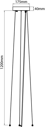Pragmalux LED Plafonnière / Pendelarmatuur Plano accessoire pendelset met plafondkap Ø175x40mm 1,2m wit-1