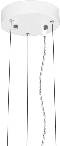 Pragmalux LED Plafonnière / Pendelarmatuur Plano accessoire pendelset met plafondkap Ø175x40mm 1,2m wit
