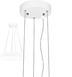 Pragmalux LED Plafonnière / Pendelarmatuur Plano accessoire pendelset met plafondkap Ø175x40mm 1,2m wit