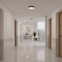 Pragmalux LED Plafonnière / Pendelarmatuur Plano-L accessoire deco ring zwart Ø460x37mm-3