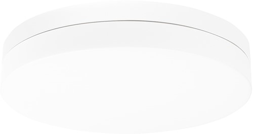 Pragmalux LED Plafonnière / Pendelarmatuur Plano-L Wit Ø460 IP54 IK07 max.40W 4350lm 3000K-4000K 2-CCT + DALI-3
