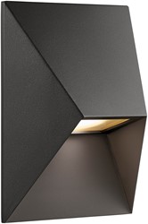 DLC Inbouw Decoratieve Wandlamp Wanda Zwart 15cm IP54 Incl. GU10 Fitting