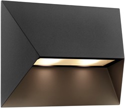 DLC Inbouw Decoratieve Wandlamp Wanda Zwart 27cm 2-spot IP54 Incl. GU10 Fitting