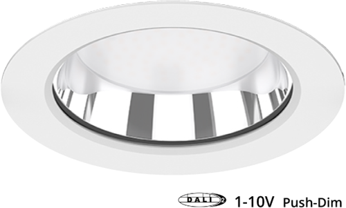 Pragmalux LED Downlight Fora IP65 172 - 150 10-20W 900-2000lm 3000K-4000K 2-CCT wit +Universele LED Driver (DALI2, 1-10V, Push-dim)