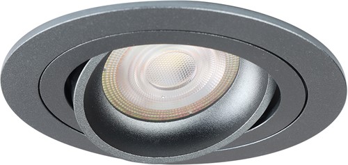 Pragmalux Inbouwspot Alpha Rond Kantelbaar Gunmetal RAL7031 - Incl. GU10 Fitting