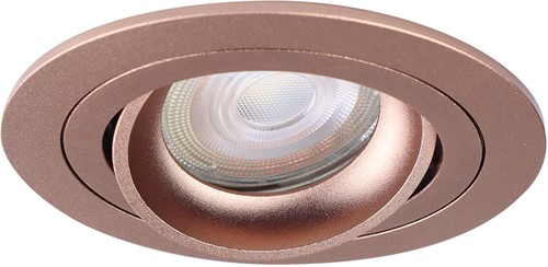 Pragmalux Inbouwspot Alpha Rond Kantelbaar  Rosé goud RAL1024 - Incl. GU10 Fitting