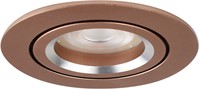 Pragmalux Inbouwspot met bladveren Aura Rond Kantelbaar  Rosé goud RAL1024 - Incl. GU10 Fitting-1