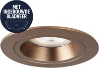 Pragmalux Inbouwspot met bladveren Ados Rond Bronze RAL8000 - Incl. GU10 Fitting
