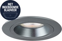 Pragmalux Inbouwspot met bladveren Ados Rond Gunmetal RAL7031 - Incl. GU10 Fitting