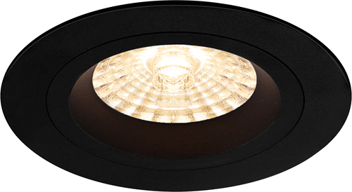 Pragmalux Inbouwspot met bladveren Ados Rond zwart RAL9004 - Incl. GU10 Fitting-1