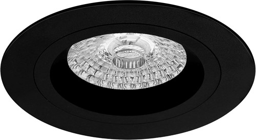 Pragmalux Inbouwspot met bladveren Ados Rond zwart RAL9004 - Incl. GU10 Fitting