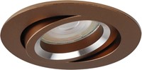 Pragmalux Inbouwspot Aura Rond Kantelbaar Bronze RAL8000 - Incl. GU10 Fitting