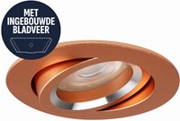Pragmalux Inbouwspot met bladveren Aura Rond Kantelbaar Koper RAL1001 - Incl. GU10 Fitting
