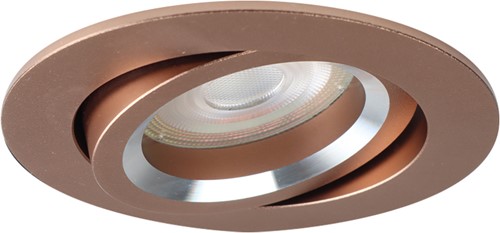 Pragmalux Inbouwspot Aura Rond Kantelbaar  Rosé goud RAL1024 - Incl. GU10 Fitting