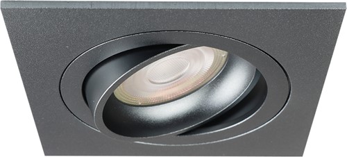Pragmalux Inbouwspot Boxy Vierkant Kantelbaar Gunmetal RAL7031 - Incl. GU10 Fitting
