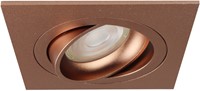 Pragmalux Inbouwspot Boxy Vierkant Kantelbaar  Rosé goud RAL1024 - Incl. GU10 Fitting