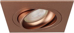 Pragmalux Inbouwspot Boxy Vierkant Kantelbaar  Rosé goud RAL1024 - Incl. GU10 Fitting