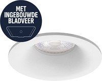 Pragmalux Inbouwspot met bladveren Nero Rond wit RAL9003 - Incl. GU10 Fitting
