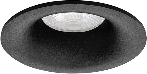 Pragmalux Inbouwspot met bladveren Nero Rond zwart RAL9004 - Incl. GU10 Fitting