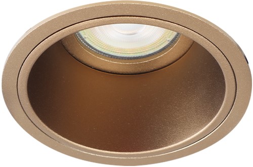 Pragmalux Inbouwspot Mido Rond Bronze RAL8000 - Incl. GU10 Fitting