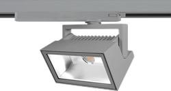 Pragmalux LED 3-Fase Railspot Alto Flood 38W 3000K CRI>90 PW 72Dx98D 4164lm Grijs