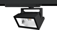 Pragmalux LED 3-Fase Railspot Alto Flood 38W 3000K CRI>90 PW 72Dx98D 4164lm Zwart