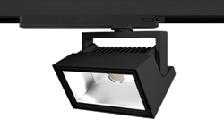 Pragmalux LED 3-Fase Railspot Alto Flood 38W 4000K CRI>90 PW 72Dx98D 4587lm Zwart