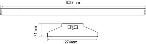 Pragmalux LED Balvast Sporthalarmatuur Sparta Eco IK08 100-150W 4000K 16000-24000lm wit RAL9003-2