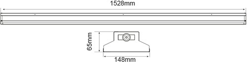 Pragmalux LED Balvast Sporthalarmatuur Sparta Eco IK08 50-80W 4000K 8000-12500lm DALI wit RAL9003-2