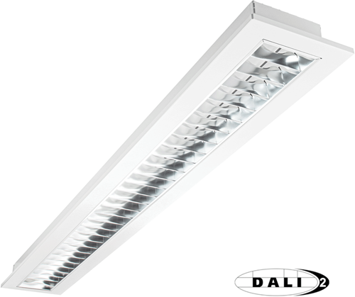 Pragmalux LED Bandrasterarmatuur 15x150cm inbouw 28W 3500lm 3000K UGR<16 Hoogglans DALI