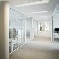 Pragmalux LED Bandrasterarmatuur Optic transparant reflector 145x1720mm 36W 4400-4800lm 3000K-3500K-4000K 3CCT CRI>90 UGR<16 wit RAL9003 + Philips DALI driver + plenum-3