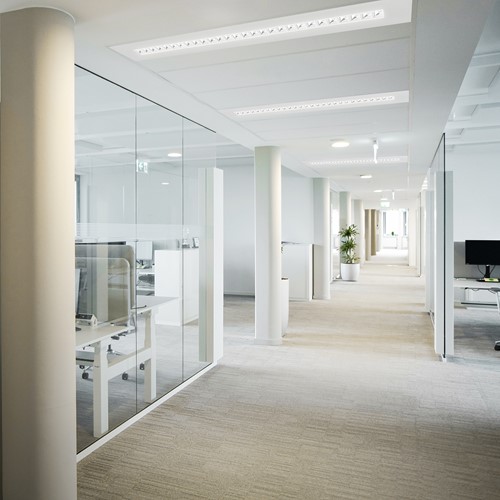 Pragmalux LED Bandrasterarmatuur Optic witte reflector 145x1720mm 36W 4350-4750lm 3000K-3500K-4000K 3CCT CRI>90 UGR<16 wit RAL9003 + Philips DALI driver + plenum-3