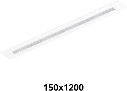 Pragmalux LED Bandrasterarmatuur Optic transparant reflector 145x1195mm 36W 4400-4800lm 3000K-3500K-4000K 3CCT CRI>90 UGR<16 wit RAL9003 + Philips DALI driver + plenum-1
