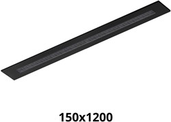 Pragmalux LED Bandrasterarmatuur Optic transparant reflector 145x1195mm 26-36W 3600-4800lm 3000K-3500K-4000K 3CCT CRI>90 UGR<16 zwart RAL9005 + Philips driver + plenum