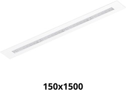 Pragmalux LED Bandrasterarmatuur Optic transparant reflector 145x1495mm 26-36W 3600-4800lm 3000K-3500K-4000K 3CCT CRI>90 UGR<16 wit RAL9003 + Philips driver + plenum