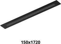 Pragmalux LED Bandrasterarmatuur Optic transparant reflector 145x1720mm 26-36W 3600-4800lm 3000K-3500K-4000K 3CCT CRI>90 UGR<16 zwart RAL9005 + Philips driver + plenum-1