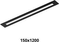 Pragmalux LED Bandrasterarmatuur Optic witte reflector 145x1195mm 26-36W 3550-4750lm 3000K-3500K-4000K 3CCT CRI>90 UGR<16 zwart RAL9005 + Philips driver + plenum