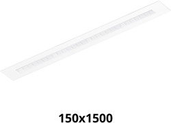 Pragmalux LED Bandrasterarmatuur Optic witte reflector 145x1495mm 26-36W 3550-4750lm 3000K-3500K-4000K 3CCT CRI>90 UGR<16 wit RAL9003 + Philips driver + plenum