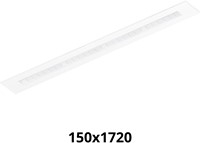 Pragmalux LED Bandrasterarmatuur Optic witte reflector 145x1720mm 26-36W 3550-4750lm 3000K-3500K-4000K 3CCT CRI>90 UGR<16 wit RAL9003 + Philips driver + plenum