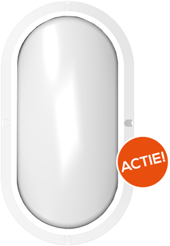 Pragmalux LED Bulkhead Ovalo IP65 5W 3000K-4000K 2-CCT 450lm Wit 270x148mm