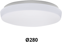 Pragmalux LED Plafonniere / Wandarmatuur Polo G3 IP64 12W 3000K-6000K 3-CCT 1000-1100lm 280 (2x18W)