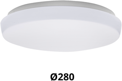 Pragmalux LED Plafonniere / Wandarmatuur Polo G3 IP64 12W 3000K-6000K 3-CCT 1000-1100lm 280 (2x18W)