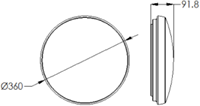 Pragmalux LED Plafonniere / Wandarmatuur Polo G3 IP64 18W 3000K-6000K 3-CCT 1550-1700lm 360 (1x26W) +Daglichtsensor & Noodmodule 3 uur manueel-4